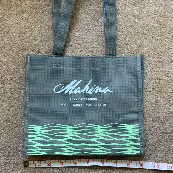 NWOT Mahina Hawaii Canvas Small Bag Tote Reuseable - Picture 3 of 6